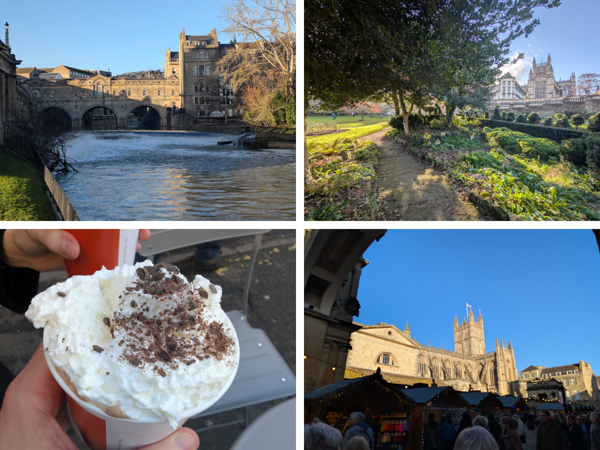 Exploring Bath with a hot chocolate