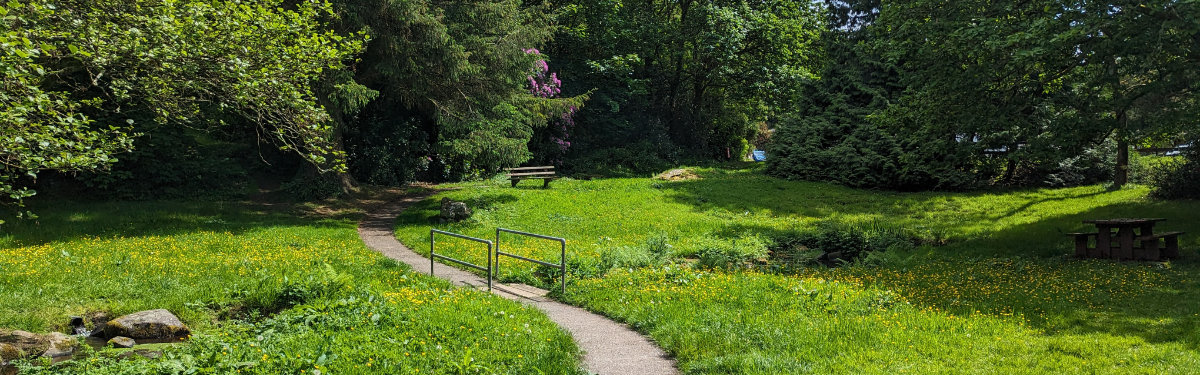 One of Harlech's lovely green spaces