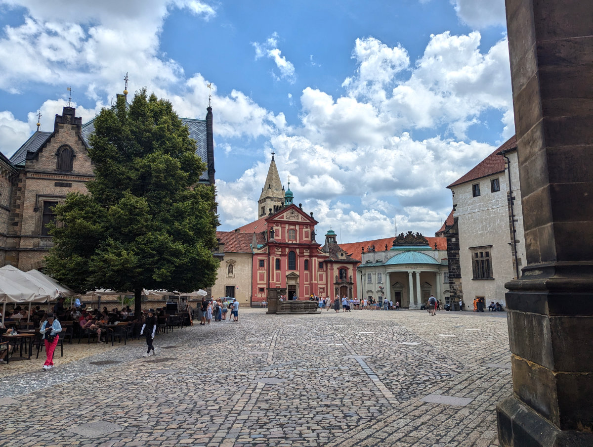 St. George's Basilica in the square behind St. Vitus Cathedral