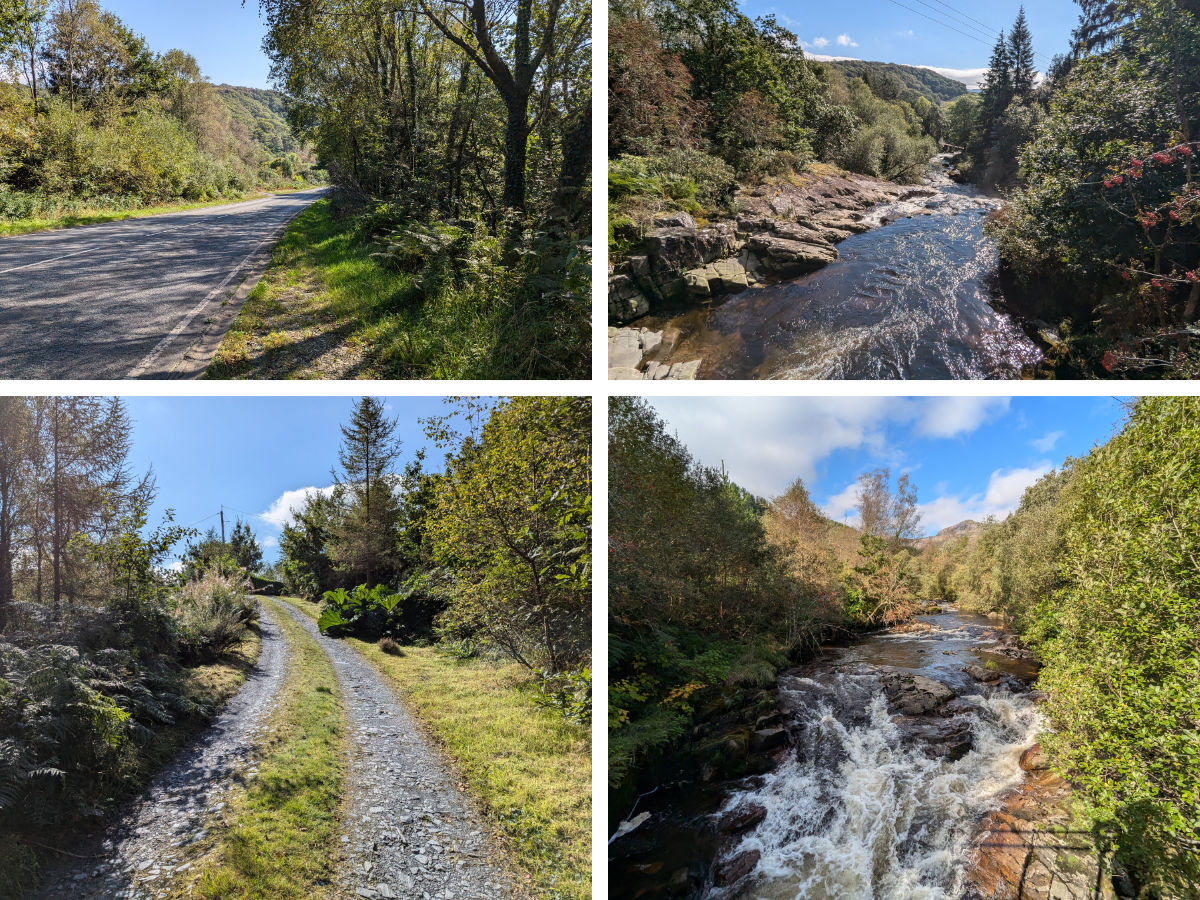 Approaching the start of the Rhaeadr Cymerau walk