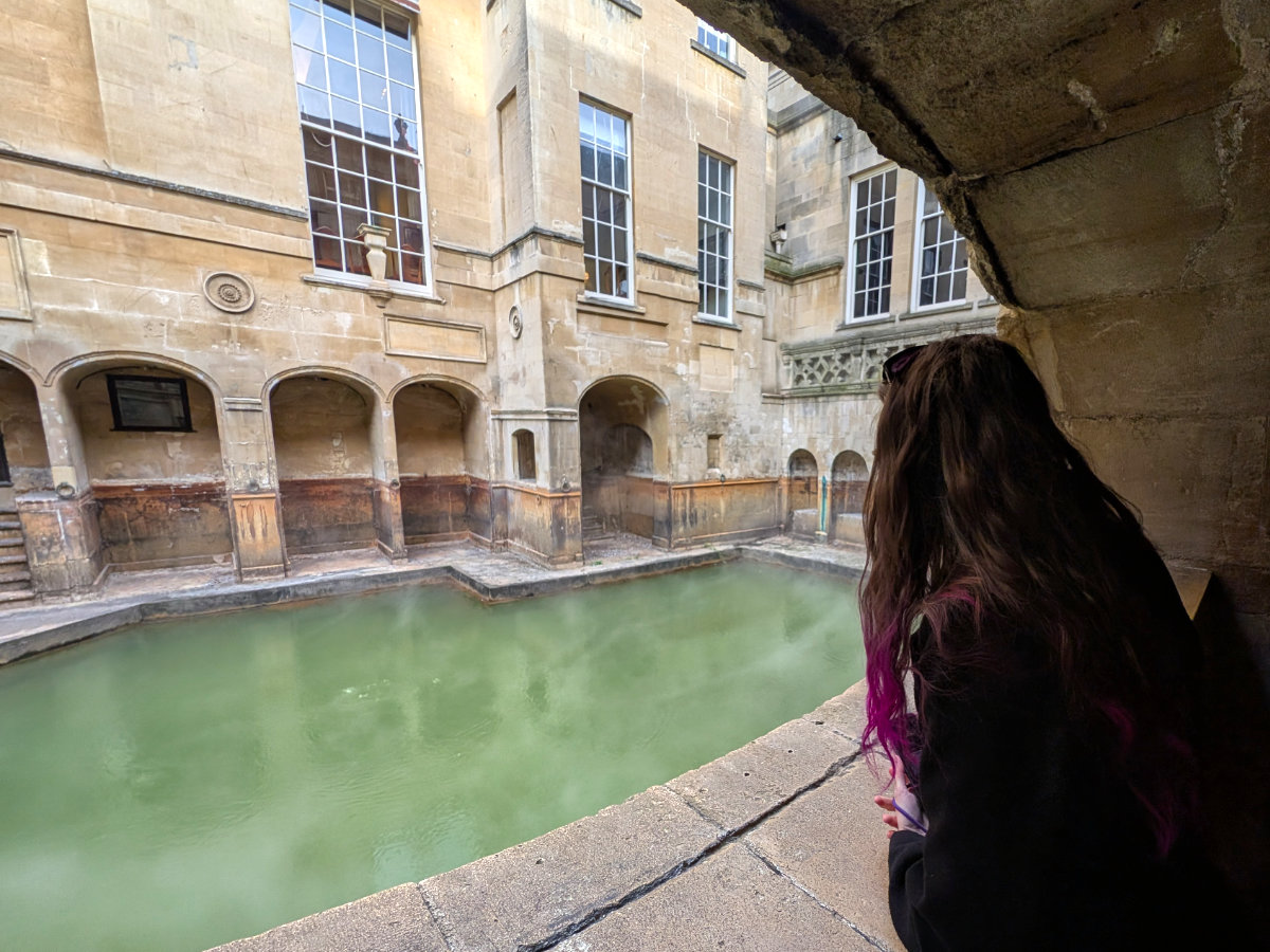 A closer view of the hot spring