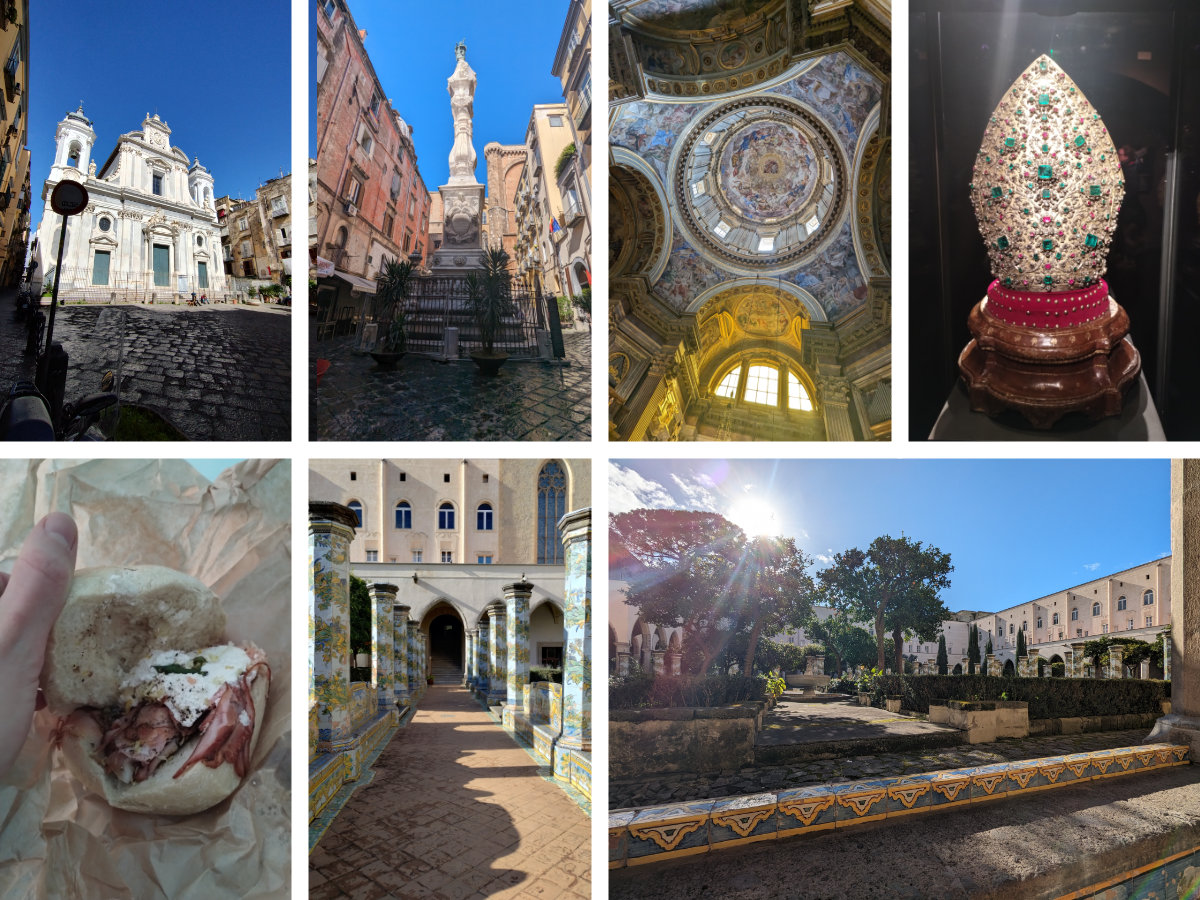 Treasures of San Genaro, An awesome Alimentari sandwich and Santa Chiara monastery